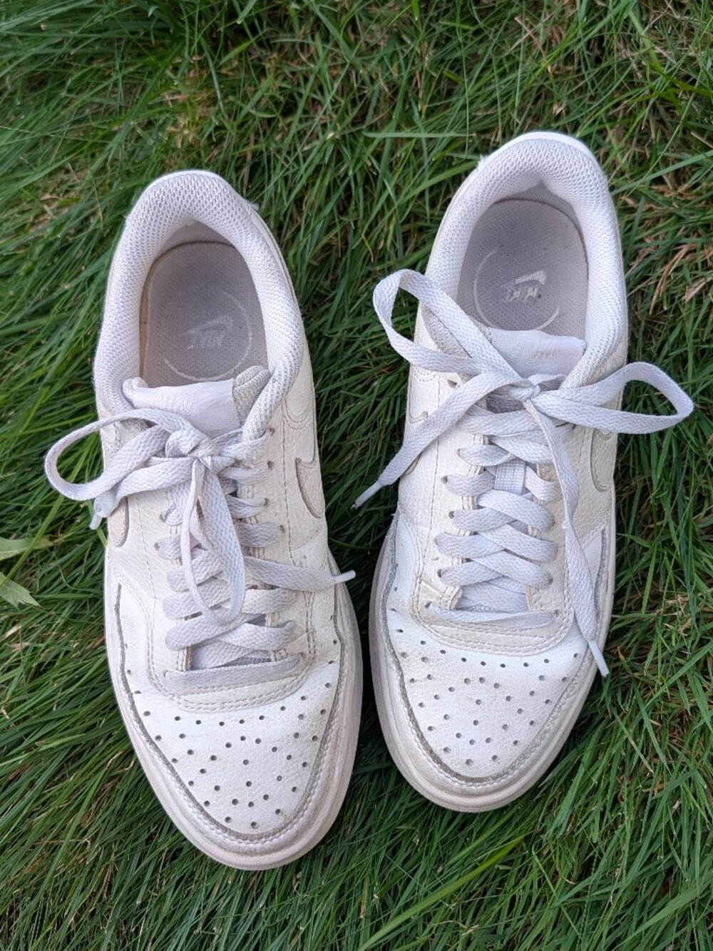 Nike Court Vision Alta Triple White Sneakers 7.5